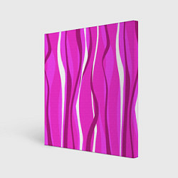 Холст квадратный Розовые полосы, цвет: 3D-принт