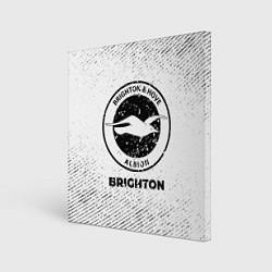 Картина квадратная Brighton с потертостями на светлом фоне