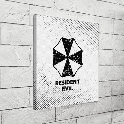 Картина квадратная Resident Evil с потертостями на светлом фоне / 3D-принт – фото 3