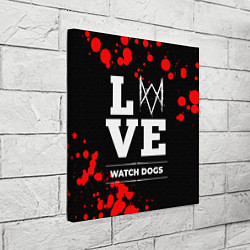 Холст квадратный Watch Dogs Love Классика, цвет: 3D-принт — фото 2