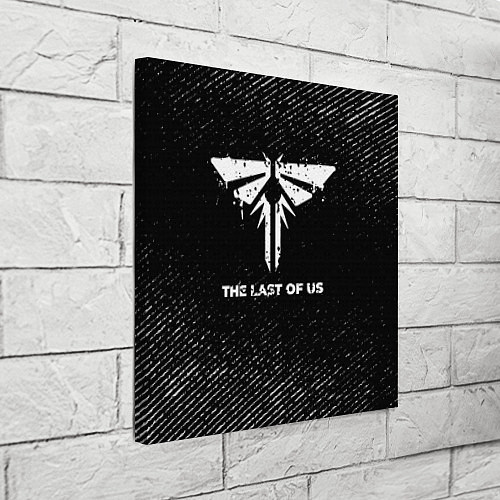Картина квадратная The Last Of Us с потертостями на темном фоне / 3D-принт – фото 3