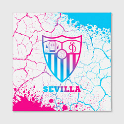 Холст квадратный Sevilla FC Neon Gradient, цвет: 3D-принт — фото 2