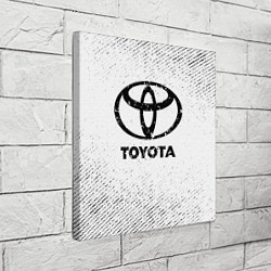 Холст квадратный Toyota с потертостями на светлом фоне, цвет: 3D-принт — фото 2