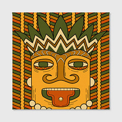 Холст квадратный Polynesian tiki CHILLING, цвет: 3D-принт — фото 2