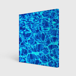 Холст квадратный Текстура поверхности воды, цвет: 3D-принт