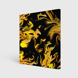 Холст квадратный Огненная лава флюид, цвет: 3D-принт