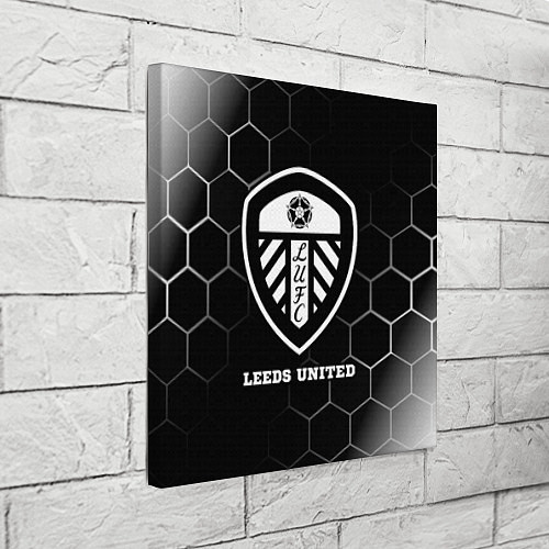 Картина квадратная Leeds United sport на темном фоне / 3D-принт – фото 3