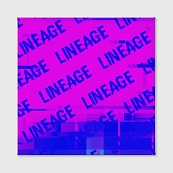 Холст квадратный Lineage glitch text effect: паттерн, цвет: 3D-принт — фото 2