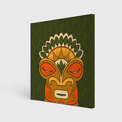 Холст квадратный Polynesian tiki HUMBLE, цвет: 3D-принт