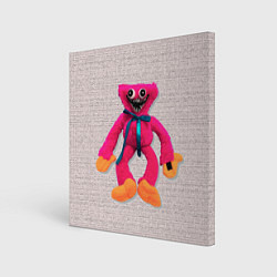 Холст квадратный Киси Миси объёмная игрушка - Kissy Missy, цвет: 3D-принт