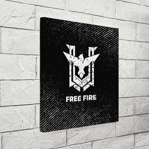 Картина квадратная Free Fire с потертостями на темном фоне / 3D-принт – фото 3