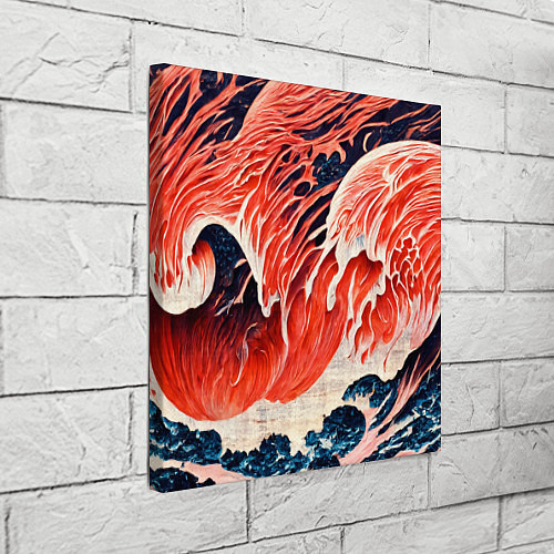 Картина квадратная Великая красная волна / 3D-принт – фото 3