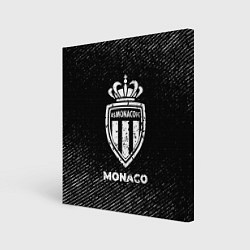 Холст квадратный Monaco с потертостями на темном фоне, цвет: 3D-принт