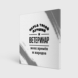 Холст квадратный Лучший ветеринар - всех времён и народов, цвет: 3D-принт