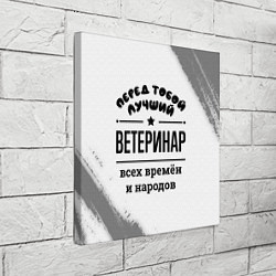 Холст квадратный Лучший ветеринар - всех времён и народов, цвет: 3D-принт — фото 2