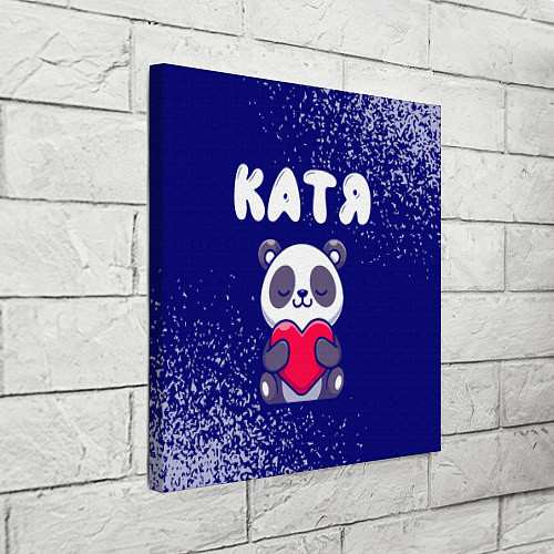 Картина квадратная Катя панда с сердечком / 3D-принт – фото 3
