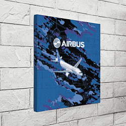Холст квадратный Airbus A320 Аэробус, цвет: 3D-принт — фото 2