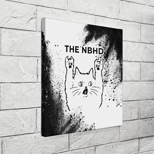 Картина квадратная The Neighbourhood рок кот на светлом фоне / 3D-принт – фото 3