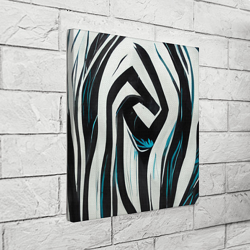 Картина квадратная Цифровой окрас зебры / 3D-принт – фото 3