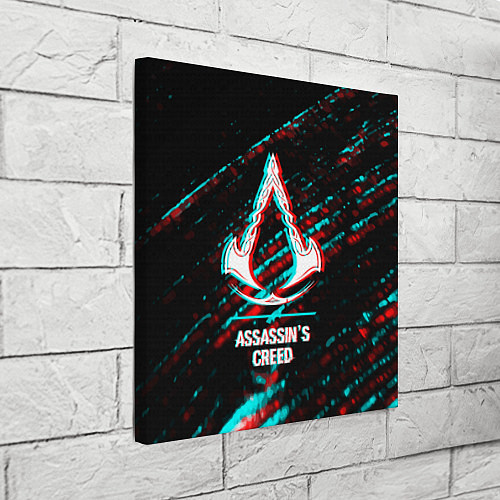 Картина квадратная Assassins Creed в стиле glitch и баги графики на т / 3D-принт – фото 3