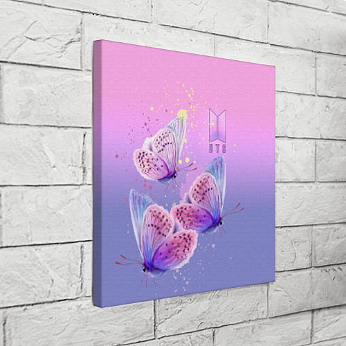 Картина квадратная BTS красивые бабочки / 3D-принт – фото 3