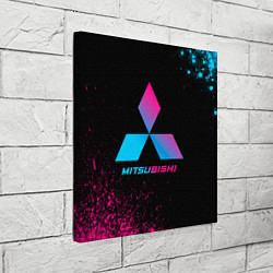 Холст квадратный Mitsubishi - neon gradient, цвет: 3D-принт — фото 2