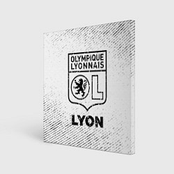 Холст квадратный Lyon с потертостями на светлом фоне, цвет: 3D-принт
