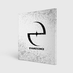 Холст квадратный Evanescence с потертостями на светлом фоне, цвет: 3D-принт