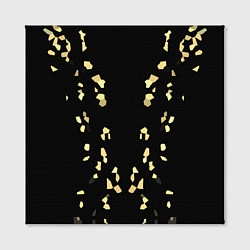 Холст квадратный Абстрактный узор золото на черном, цвет: 3D-принт — фото 2