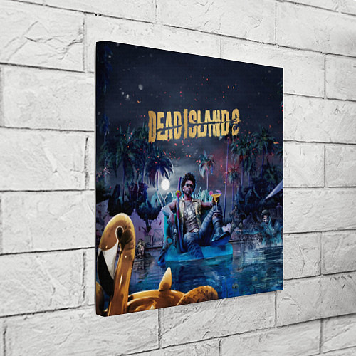 Картина квадратная Dead island 2 герой в ночи / 3D-принт – фото 3