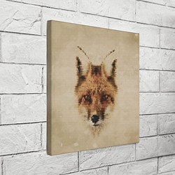 Холст квадратный Полигональная голова лисы, цвет: 3D-принт — фото 2