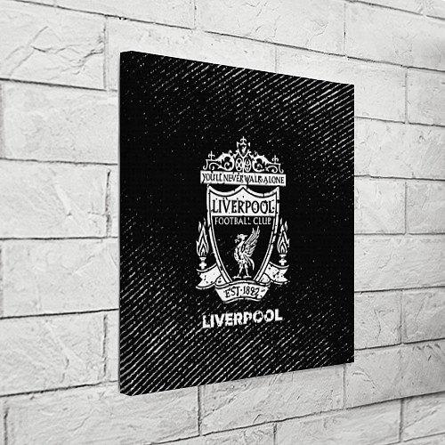 Картина квадратная Liverpool с потертостями на темном фоне / 3D-принт – фото 3