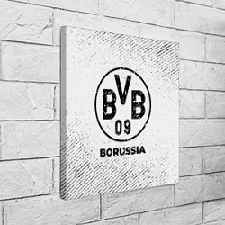 Холст квадратный Borussia с потертостями на светлом фоне, цвет: 3D-принт — фото 2