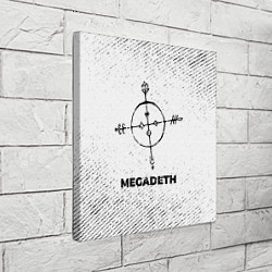 Холст квадратный Megadeth с потертостями на светлом фоне, цвет: 3D-принт — фото 2