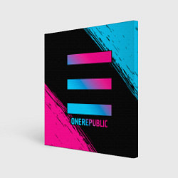 Холст квадратный OneRepublic - neon gradient, цвет: 3D-принт
