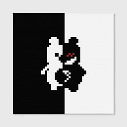 Холст квадратный Monokuma pixel, цвет: 3D-принт — фото 2