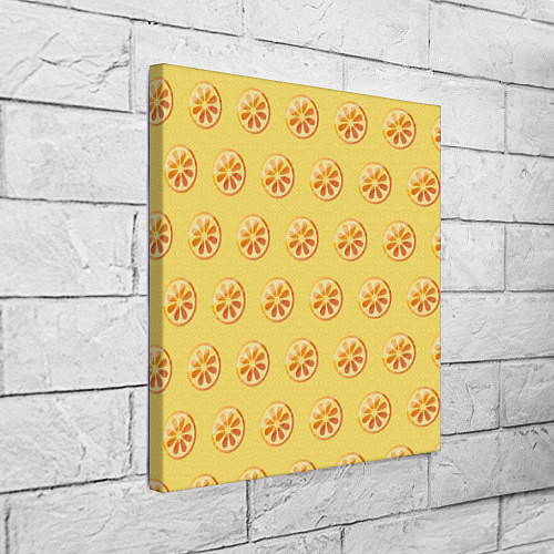 Картина квадратная Апельсин Паттерн - Желтая версия / 3D-принт – фото 3