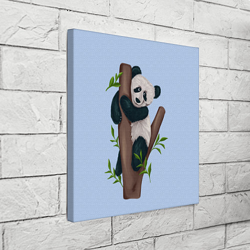 Картина квадратная Забавная панда на дереве / 3D-принт – фото 3