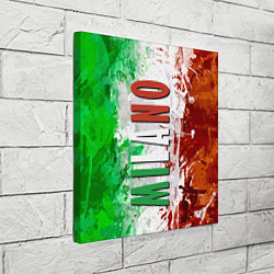 Холст квадратный Флаг Италии - кляксы, цвет: 3D-принт — фото 2