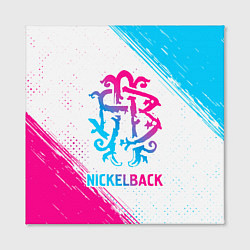 Холст квадратный Nickelback neon gradient style, цвет: 3D-принт — фото 2