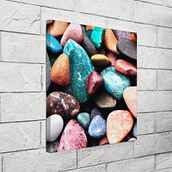 Холст квадратный Камни разноцветные, цвет: 3D-принт — фото 2
