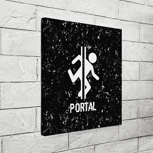 Картина квадратная Portal glitch на темном фоне / 3D-принт – фото 3