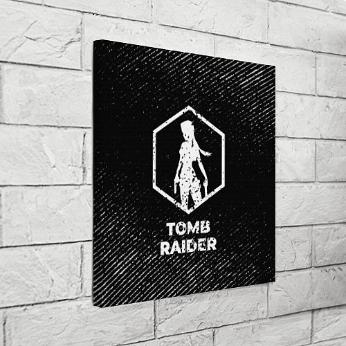 Картина квадратная Tomb Raider с потертостями на темном фоне / 3D-принт – фото 3