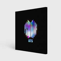 Холст квадратный BTS gradient logo, цвет: 3D-принт