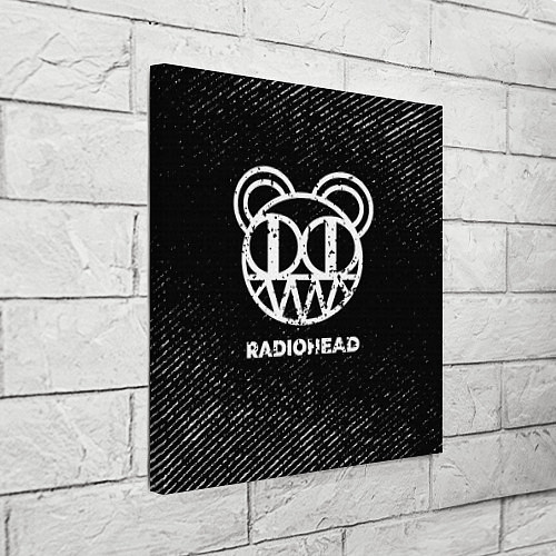 Картина квадратная Radiohead с потертостями на темном фоне / 3D-принт – фото 3