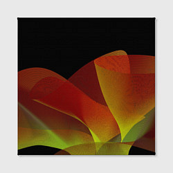 Холст квадратный Абстрактная ассиметричная оранжевая волна, цвет: 3D-принт — фото 2