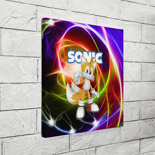 Картина квадратная Майлз Тейлз Прауэр - Sonic - Видеоигра / 3D-принт – фото 3
