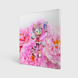 Холст квадратный Sonic - Amy Rose - Video game, цвет: 3D-принт