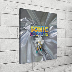 Холст квадратный Silver Hedgehog - Sonic - Video Game, цвет: 3D-принт — фото 2