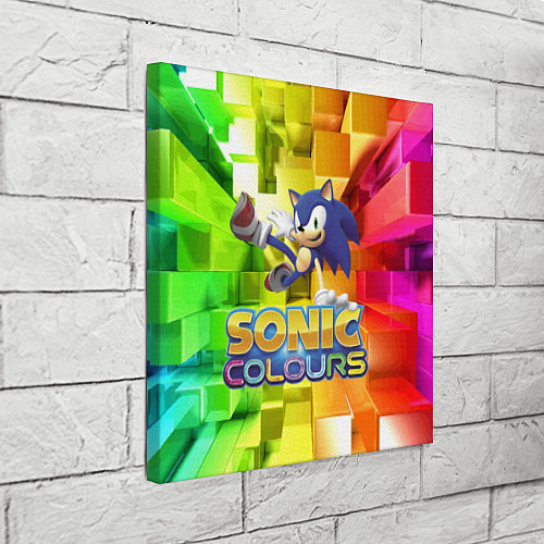Картина квадратная Sonic Colours - Hedgehog - Video game / 3D-принт – фото 3